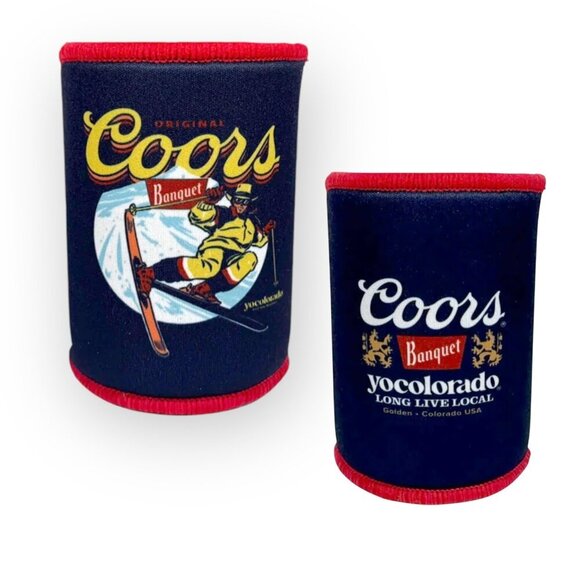 Coors Banquet YoColorado Limited Edition Pint Glass Koozie Set and Stickers - Picture 5 of 9